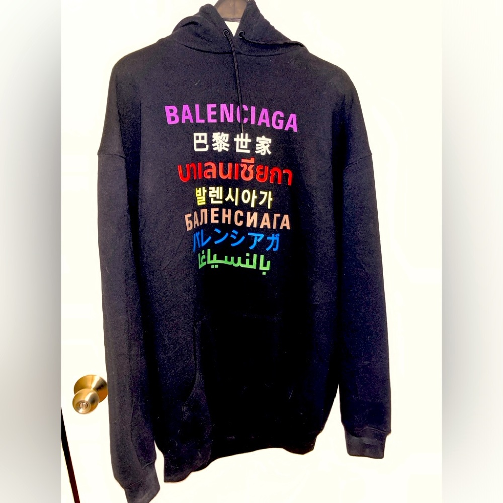 Balenciaga Hoodie - Black, Size: S, Unisex *Please read description*